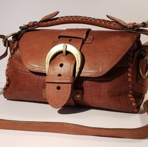 MULBERRY Chestnut Embossed Leather  Satchel  Bag